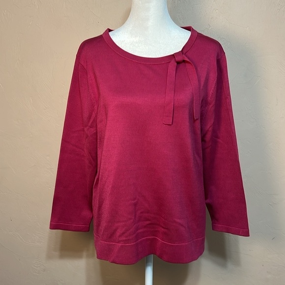 PENDLETON Silk Blend Light Sweater Wmns Pullover Top Sz Petite Large 3/4 Sleeve - Picture 1 of 10
